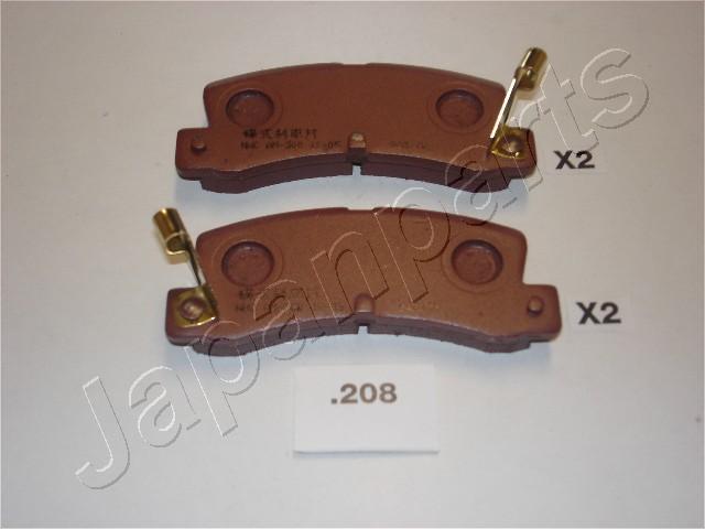 Japanparts PP-208AF - Brake Pad Set, disc brake autospares.lv