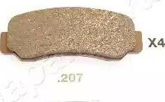 Japanparts PP-207AF - Brake Pad Set, disc brake autospares.lv