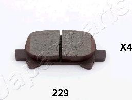 Japanparts PP-229AF - Brake Pad Set, disc brake autospares.lv