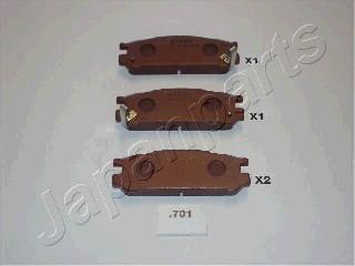 Japanparts PP-701AF - Brake Pad Set, disc brake autospares.lv