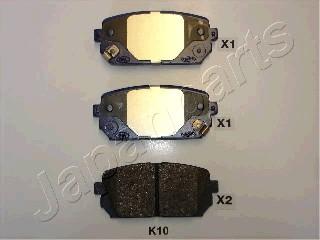 Japanparts PP-K10AF - Brake Pad Set, disc brake autospares.lv