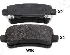 Japanparts PP-W06AF - Brake Pad Set, disc brake autospares.lv