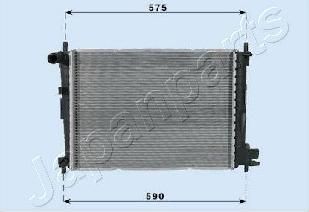 Japanparts RDA053066 - Radiator, engine cooling autospares.lv