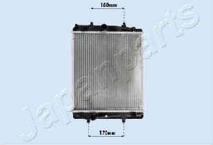 Japanparts RDA033069 - Radiator, engine cooling autospares.lv