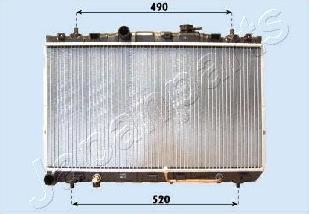 Japanparts RDA283100 - Radiator, engine cooling autospares.lv