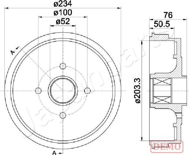 Japanparts TA-0409C - Brake Drum autospares.lv