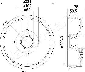 Japanparts TA-0409 - Brake Drum autospares.lv