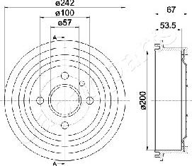 Japanparts TA-0402 - Brake Drum autospares.lv