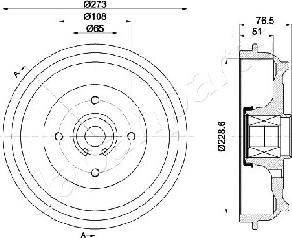 Japanparts TA-0602 - Brake Drum autospares.lv