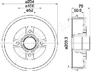 Japanparts TA-0704 - Brake Drum autospares.lv