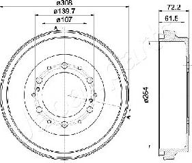 Japanparts TA-225 - Brake Drum autospares.lv