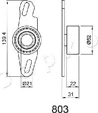 Japko 45803 - Tensioner, timing belt autospares.lv