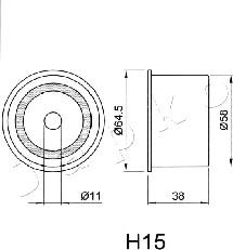 Japko 45H15 - Tensioner, timing belt autospares.lv