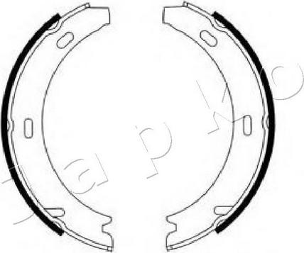 Japko 550501 - Brake Shoe Set, parking brake autospares.lv