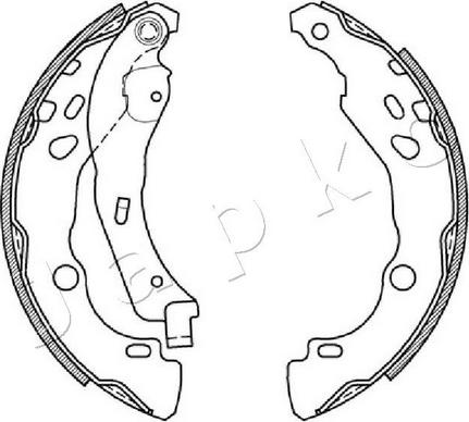 Japko 550602 - Brake Shoe Set autospares.lv