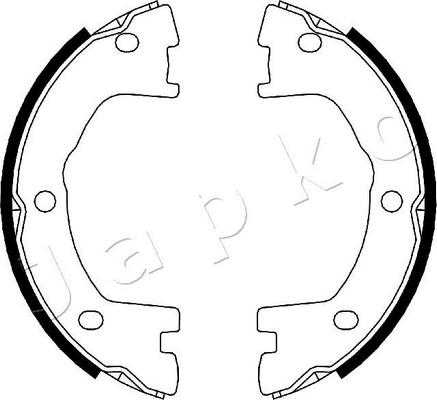 Japko 550231 - Brake Shoe Set, parking brake autospares.lv