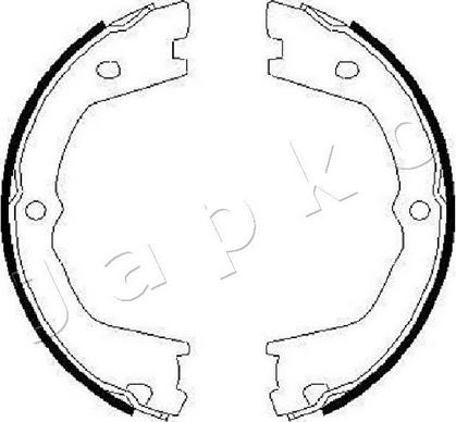 Japko 550232 - Brake Shoe Set, parking brake autospares.lv