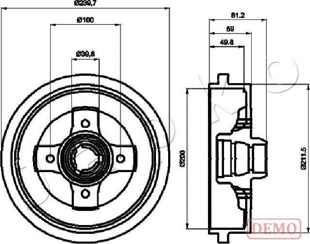 Japko 560909C - Brake Drum autospares.lv