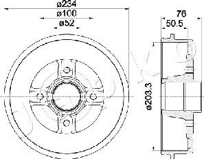 Japko 560704 - Brake Drum autospares.lv