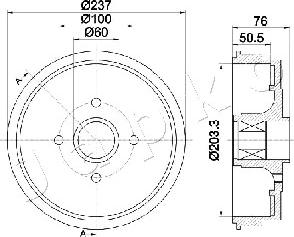 Japko 560700 - Brake Drum autospares.lv