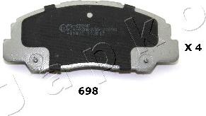 Japko 50698 - Brake Pad Set, disc brake autospares.lv