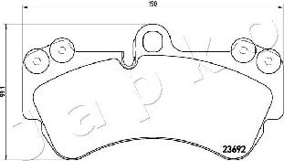 Japko 500949 - Brake Pad Set, disc brake autospares.lv