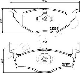 Japko 500946 - Brake Pad Set, disc brake autospares.lv