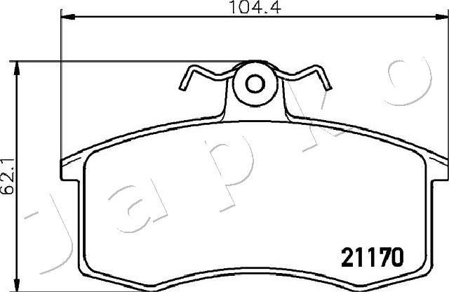 Japko 50045 - Brake Pad Set, disc brake autospares.lv