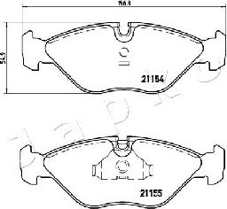 Japko 500414 - Brake Pad Set, disc brake autospares.lv