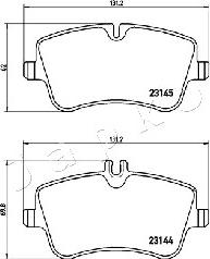 Japko 500509 - Brake Pad Set, disc brake autospares.lv