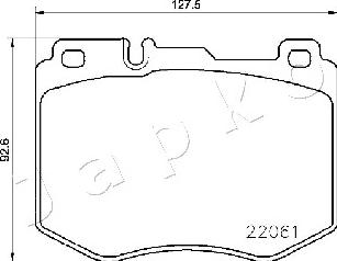 Japko 500516 - Brake Pad Set, disc brake autospares.lv