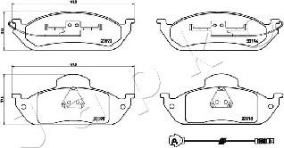 Japko 500535 - Brake Pad Set, disc brake autospares.lv