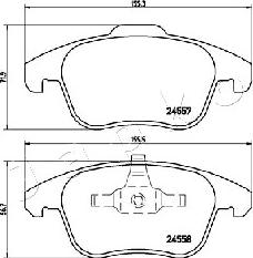 Japko 500611 - Brake Pad Set, disc brake autospares.lv