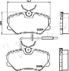 Japko 500637 - Brake Pad Set, disc brake autospares.lv