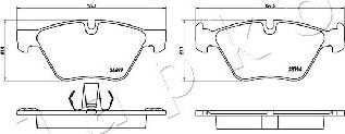 Japko 500124 - Brake Pad Set, disc brake autospares.lv