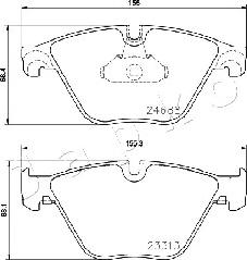 Japko 500126 - Brake Pad Set, disc brake autospares.lv