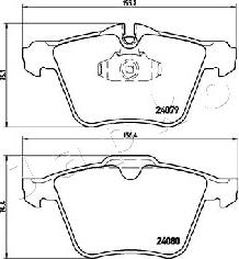 Japko 500341 - Brake Pad Set, disc brake autospares.lv