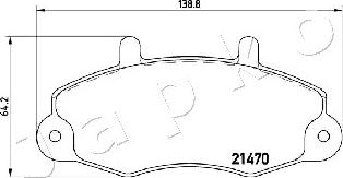 Japko 500321 - Brake Pad Set, disc brake autospares.lv