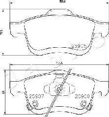 Japko 500215 - Brake Pad Set, disc brake autospares.lv