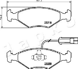 Japko 500225 - Brake Pad Set, disc brake autospares.lv