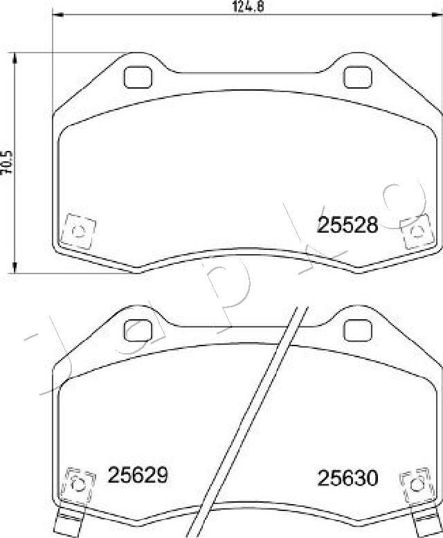 Japko 503004 - Brake Pad Set, disc brake autospares.lv