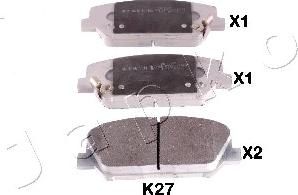 Japko 50K27 - Brake Pad Set, disc brake autospares.lv