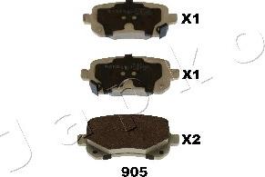 Japko 51905 - Brake Pad Set, disc brake autospares.lv