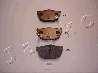 Japko 51595 - Brake Pad Set, disc brake autospares.lv