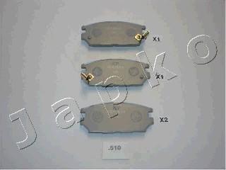 Japko 51510 - Brake Pad Set, disc brake autospares.lv