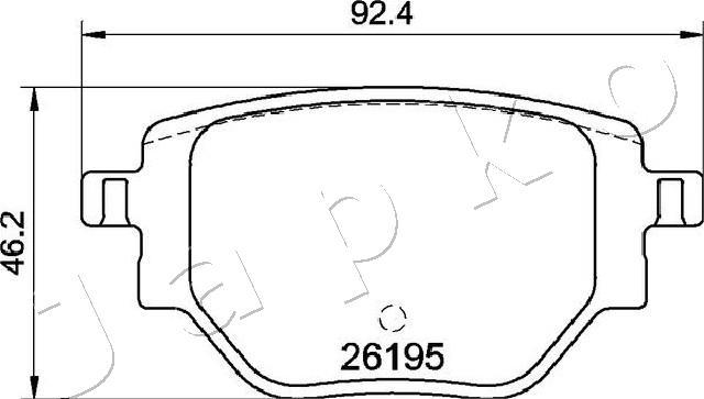 Japko 510408 - Brake Pad Set, disc brake autospares.lv