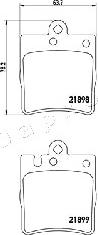 Japko 510504 - Brake Pad Set, disc brake autospares.lv