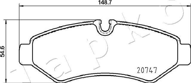 Japko 510535 - Brake Pad Set, disc brake autospares.lv