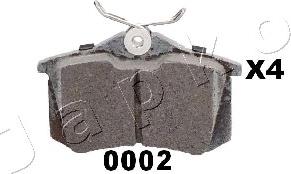 Japko 510002 - Brake Pad Set, disc brake autospares.lv