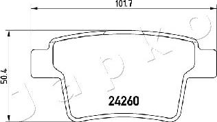 Japko 510306 - Brake Pad Set, disc brake autospares.lv